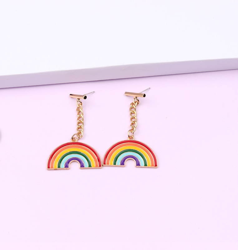 Rainbow LGBT Pride Dangle Earrings 